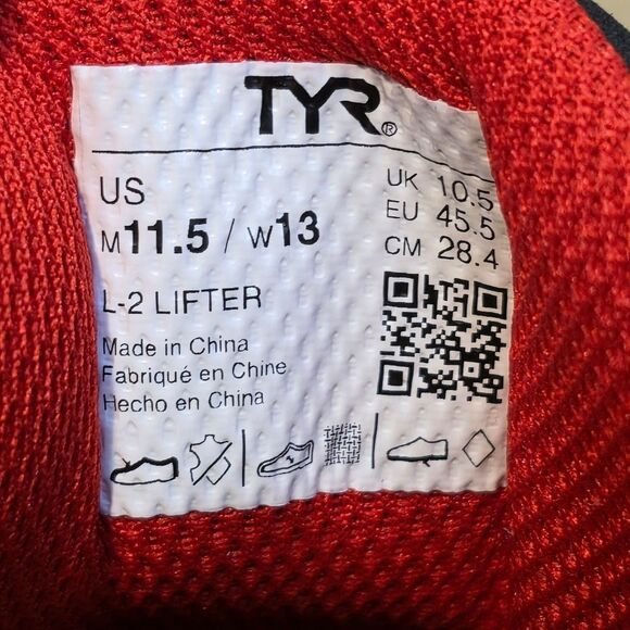 TYR L-2 Lifter Weightlifting Shoes Yellow Black Men's Size 11.5 Women's 13 - Picture 7 of 7